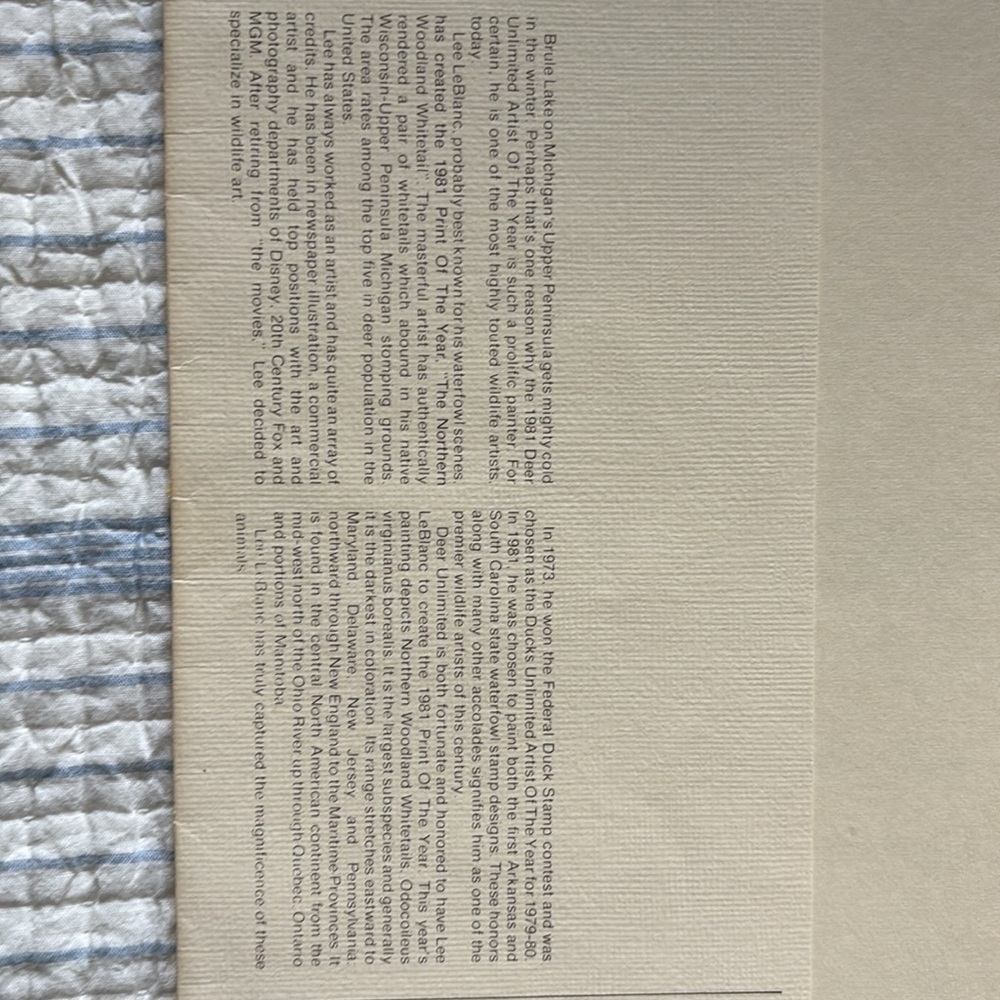 Lee Le Blanc 1981 Northern Woodland Whitetail Stamp, Print, Signed, Numbered - Picture 6 of 12
